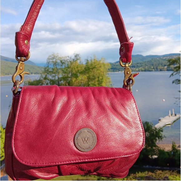 Co Handbags - Wanderers Travel Co. Handbag Deep Red Top Handle W/ Coin Purse SOFT Leather PK